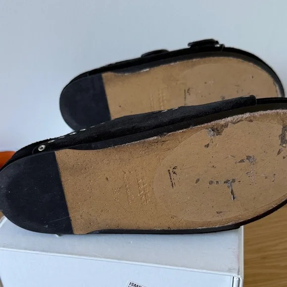 Isabel Marant Lennyo Black / Silver Studded Sandals size 38 - Picture 6 of 8